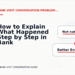 How to Explain What Happened Step by Step in Bank Visit Conversation English
