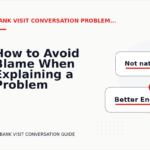 How to Avoid Blame When Explaining a Problem in Bank Visit Conversation English